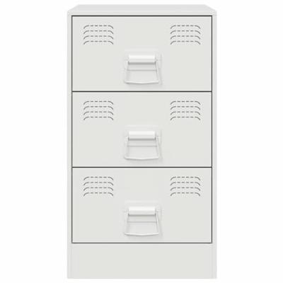 Nachtkastje 34,5x39x62 cm staal wit