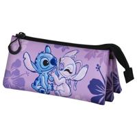 Lilo & Stitch FAN Triple Pencil case 2.0 Stitch & Angel Lilac - thumbnail