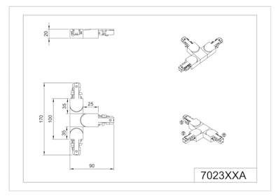 Trio 2-fase T-verbinderDuoline - 702331A