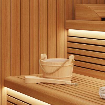 Sauna Emmer 2 pcs Bruin Massief Vurenhout en Hennep Sauna Emmer 2 pcs Bruin Massief Vurenhout en Hennep