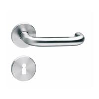 Intersteel Deurkruk Rond neutraal op rozet met sleutelrozetten - RVS - thumbnail