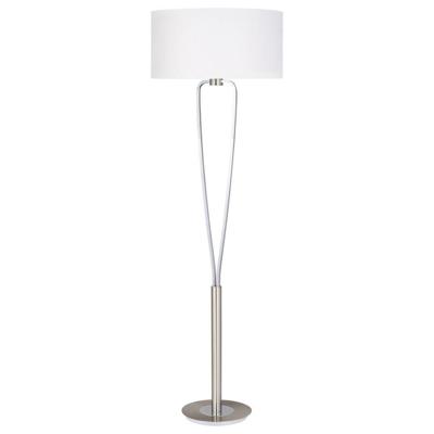 Trio Design schemerlampParis II grijs met witte lampenkap - 400200107