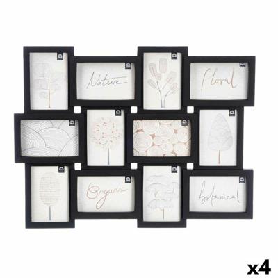 Muurfotlijst Gift Decor Zwart Polypropyleen (4 Stuks)