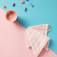 DDDDD DDDDD vaatdoek Stripe pastel pink 30 x 30 cm - thumbnail