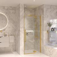 Nisdeur Set Sanivo Vigo 140x200 Geborsteld Messing Goud - thumbnail