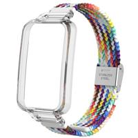 Braided nylon bandje met case - Multicolor - Xiaomi Smart band 7 Pro - thumbnail