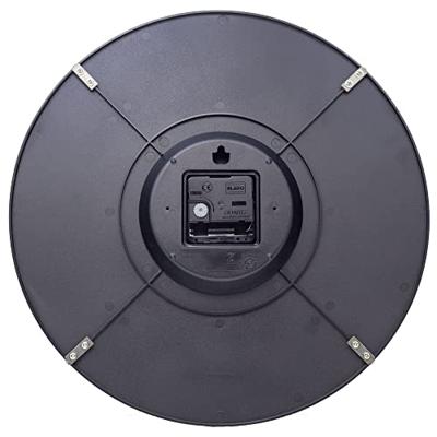 NeXtime NE-3249BR Wandklok Edge-Wood-Dome Dia 35cm Kunststof Bruin