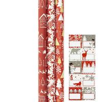 Kerstpapier 3pack + labels 2mx0.70 - thumbnail