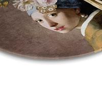 Reinders - Pearl Girl Flowers - Glasschilderij Ø 50cm - thumbnail