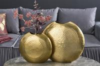 Elegante vazen set van 2 ORIENTAL 44cm goud in hamerslagpatroon - 41543 - thumbnail