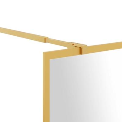 Inloopdouchewand transparant 100x195 cm ESG-glas goudkleurig - thumbnail