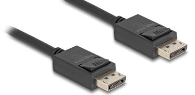Delock 80493 DisplayPort-kabel DisplayPort Aansluitkabel DisplayPort-stekker 2 m Zwart 16K UHD, Vergulde steekcontacten, Afgeschermd (drievoudig)