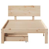 Bedframe met lades massief grenenhout 90x200 cm - thumbnail