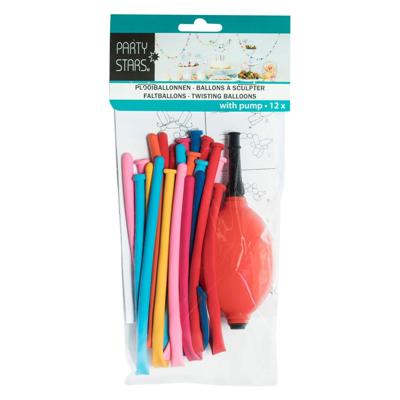 Party Stars Ballonpomp met 12 modelleerballonen