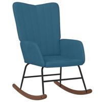 Schommelstoel fluweel blauw - thumbnail