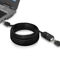 ACT AC6060 Actieve USB 2.0 naar RJ45 Ethernet verlengkabel over Cat5/Cat6, verlengadapter tot 60m, incl. voedingsingang 5V, voor printer, camera, muis etc. - thumbnail