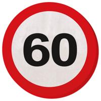 Servetten verkeersbord 60 jaar - thumbnail