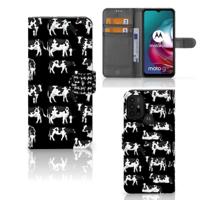 Motorola Moto G10 | G20 | G30 | Telefoonhoesje | Met pasjeshouder | Koetjes - thumbnail