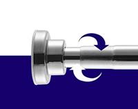 ACAZA Gordijnroede Zilvergrijs - thumbnail