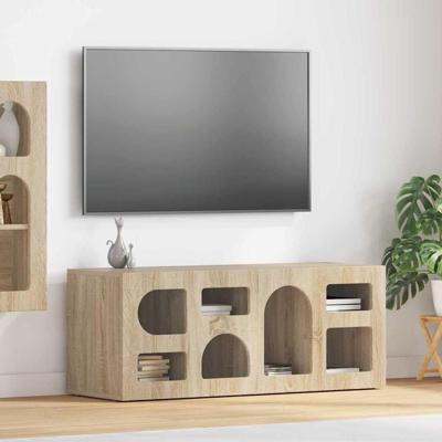 TV-kast Sonoma Eiken 100 x 35 x 40 cm Bewerkt hout TV-kast Sonoma Eiken 100 x 35 x 40 cm Bewerkt hout