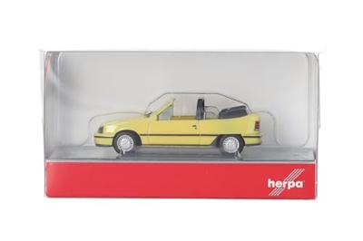 Herpa 421027 H0 Auto Opel Kadett E GSI Cabrio, Jamaica geel