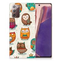 Samsung Note 20 | TPU Hoesje | Vrolijke Uilen - thumbnail