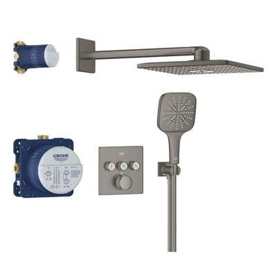 Grohe Grohtherm smartcontrol Perfect showerset compleet hard graphite geborsteld 34864al0