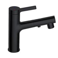 Wastafelmengkraan Best Design Asproli met Uittrekbare Sproeiuitloop Mat Zwart - thumbnail
