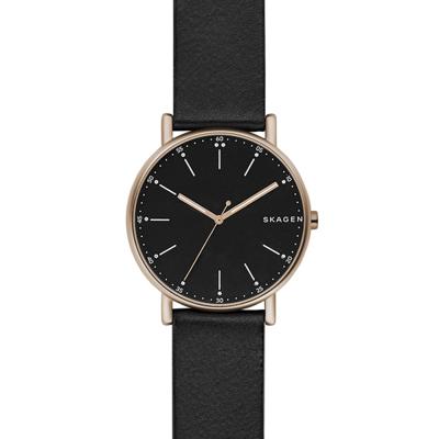 Horlogeband Skagen SKW6401 Leder Zwart 20mm