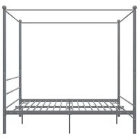 Hemelbedframe metaal grijs 180x200 cm - thumbnail