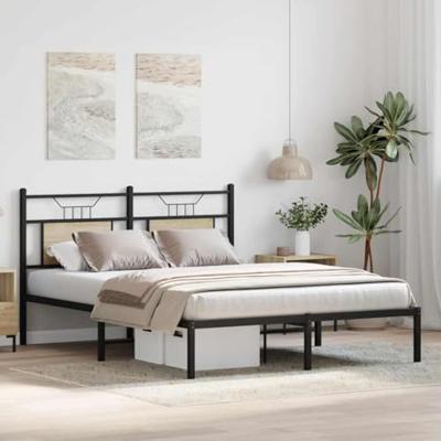Bedframe zonder matras hout sonoma eikenkleurig 140x190 cm