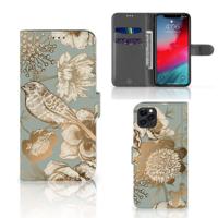 Hoesje voor Apple iPhone 11 Pro Max Vintage Bird Flowers - thumbnail