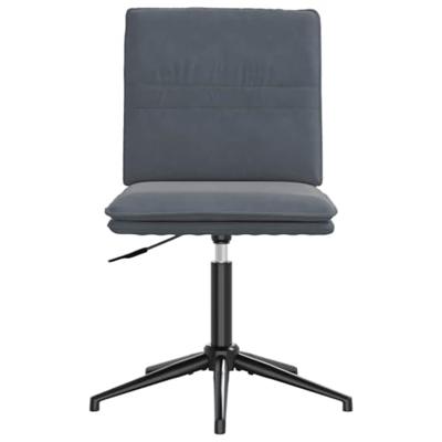 Eetkamerstoel fluweel donkergrijs