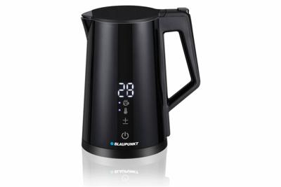 Blaupunkt EKD601 elektrische waterkoker met display, 1,7 l, 2200 W, zwart