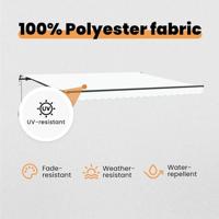 VidaXL Inklapbaar zonnescherm wit 400 × 300 cm stof en aluminium - thumbnail