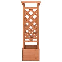 Latwerkplantenbak met boog 49x39x117 cm vurenhout - thumbnail