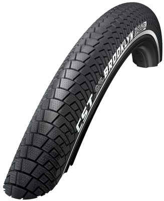 Cst buitenband brooklyn 26 x 2.40" / 62-559mm zwart met reflectie