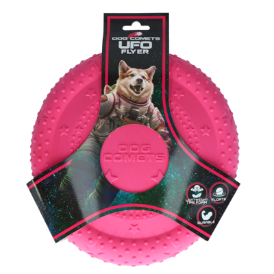 Dog Comets UFO Flyer Roze