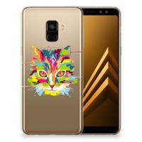 Samsung Galaxy A8 Plus (2018) Telefoonhoesje met Naam Cat Color - thumbnail