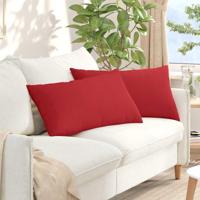 VidaXL Sofa kussens 2 pcs rood 80 x 40 cm stof - thumbnail