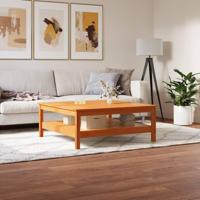 Salontafel 100x100x40 cm massief grenenhout wasbruin - thumbnail