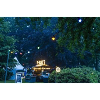 Feestverlichting 10 meter met 10 fittingen maakt het gezellig Prikkabel zwart E27 IP44 585-036
