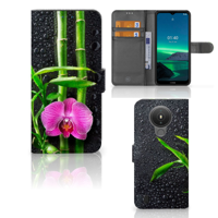 Nokia 1.4 Hoesje Orchidee | Portemonnee hoesje - thumbnail