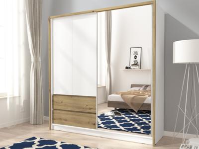 Kast SARATOS 3 deuren 2 lades 200 cm wit/sonoma Kast SARATOS 3 deuren 2 lades 200 cm wit/sonoma