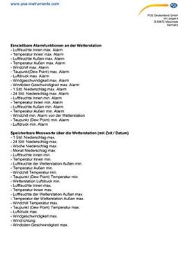 PCE Instruments PCE-FWS 20N Digitaal weerstation