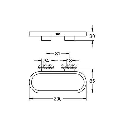 GROHE Selection Handdoekring - 20cm - supersteel 41035dc0