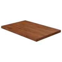 Wastafelblad 60x40x2,5cm behandeld massief hout donkerbruin - thumbnail