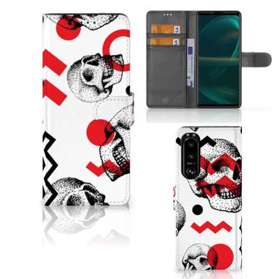 Telefoonhoesje met Naam Sony Xperia 5III Skull Red Telefoonhoesje met Naam Sony Xperia 5III Skull Red