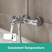 Hansgrohe Crometta s 240 1jet showerpipe met badthermostaat chroom 27320000 - thumbnail
