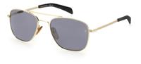 David Beckham zonnebril 7019/S cat.3 wayfarer RVS goud/zilver - thumbnail